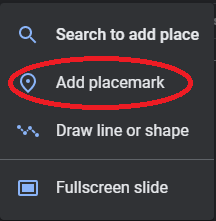 add placemark button